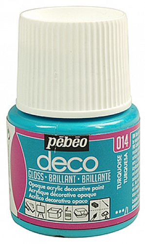 Akrylové barvy DECO- lesklé 45 ml. 14 Turquoise
