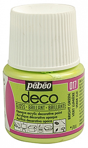 Akrylové barvy DECO- lesklé 45 ml. 17 Bright green