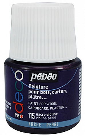Akrylové barvy DECO - perleťové 45 ml. 115 Violine
