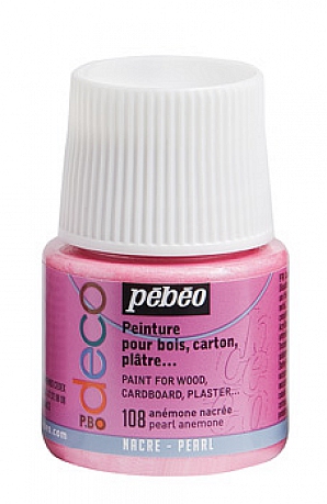 Akrylové barvy DECO - perleťové 45 ml. 108 Pink