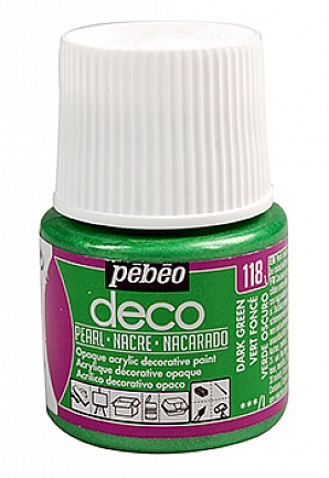 Akrylové barvy DECO - perleťové 45 ml. 118 Dark Green