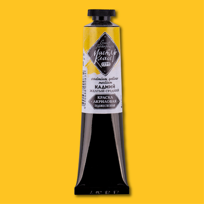 Cadmium Yellow Medium 201 Akryl Master Class Saint Petersburg