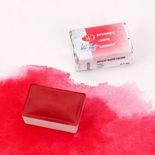 Akvarelová barva White Nights Carmine - odstín karmínová červená 319 - objem 2.5ml - Nevskaya Palitra St. Petersburg - Image 4