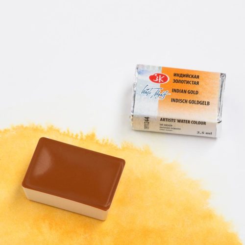 Akvarelová barva White Nights Indian gold - odstín zlatožlutá - 244 objem 2.5ml - Nevskaya Palitra St. Petersburg - Image 4