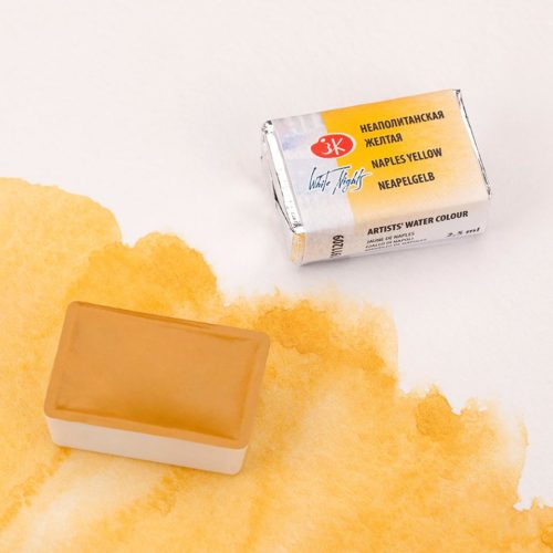 Akvarelová barva White Nights Naples yellow - odstín žlutá - 209 objem 2.5ml - Nevskaya Palitra St. Petersburg - Image 4