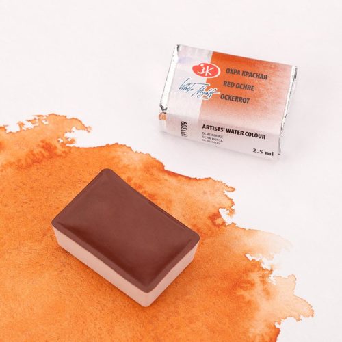 Akvarelová barva White Nights Red ochre - odstín okrově červená - 309 - objem 2.5ml - Nevskaya Palitra St. Petersburg - Image 4