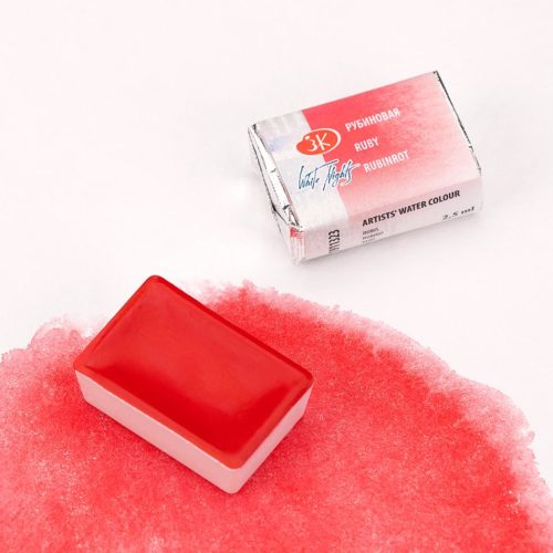 Akvarelová barva White Nights Ruby- odstín červená rubínová 323 - objem 2.5ml - Nevskaya Palitra St. Petersburg - Image 4