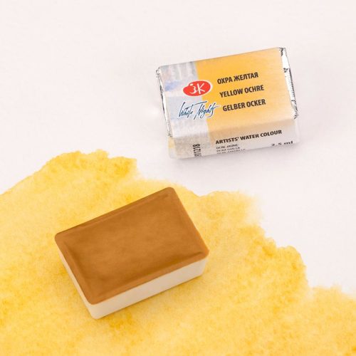 Akvarelová barva White Nights Yellow ochre - odstín okrová žlutá - 218 objem 2.5ml - Nevskaya Palitra St. Petersburg - Image 4