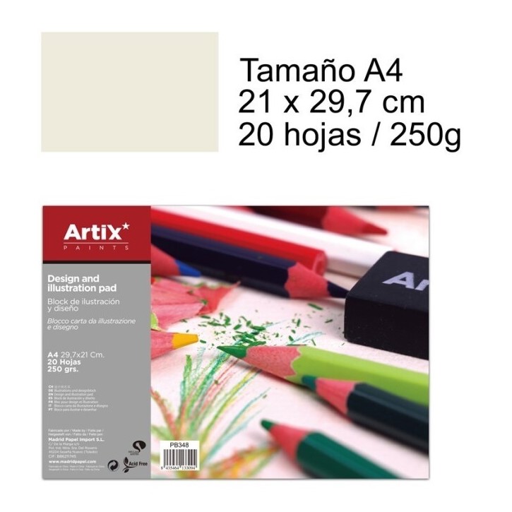 Blok de ilustración 250 g / 20 listů A4