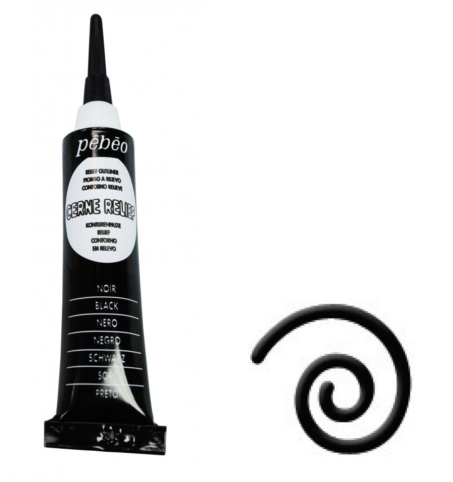 Kontury černé relief 20 ml černá