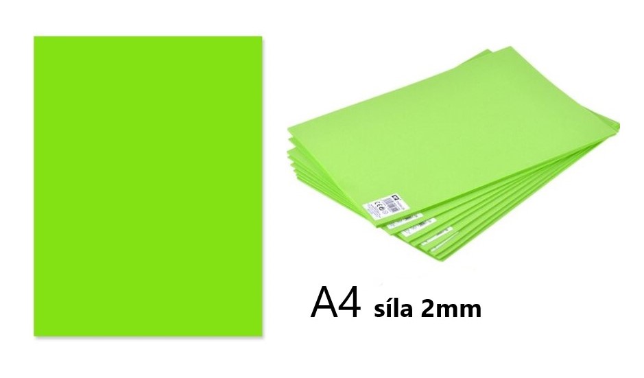 Pěnová guma EVA - zelená jasná