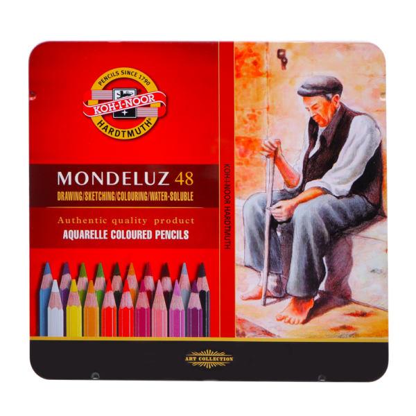 Akvarelové pastelky Mondeluz 48 KOH-I-NOR v plechové kazetě - Image 3