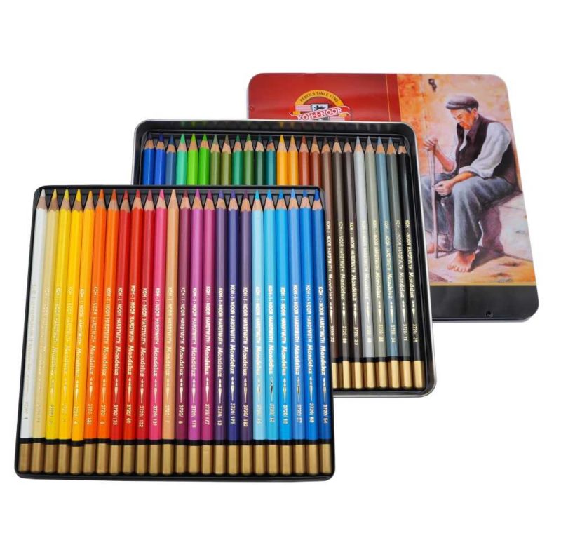 Akvarelové pastelky Mondeluz 48 KOH-I-NOR v plechové kazetě - Image 2