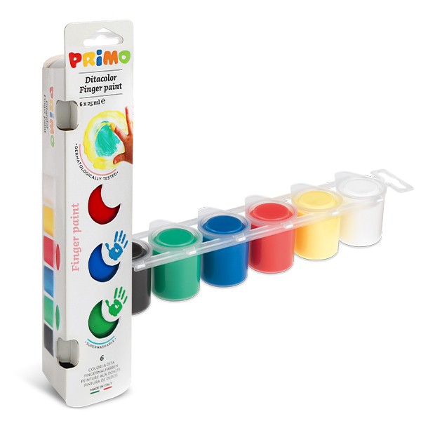 Prstové barvy 6 x 25ml Primo