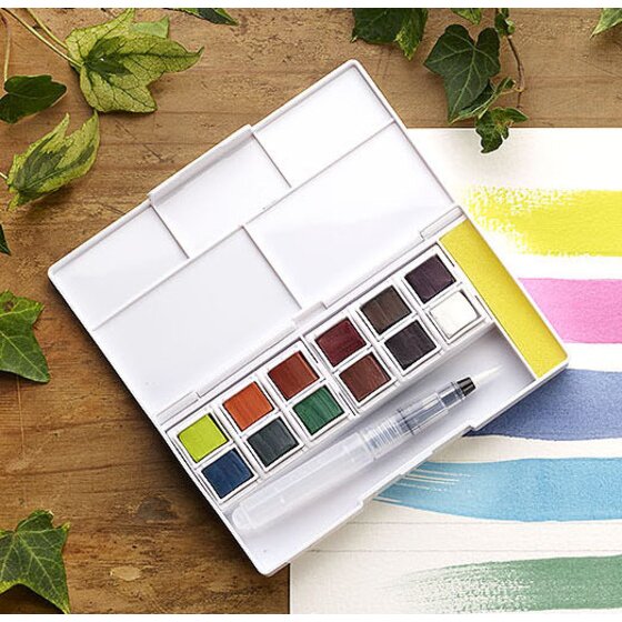 Akvarelové barvy Derwent INKTENSE PAINT PAN SET 12 - Image 3