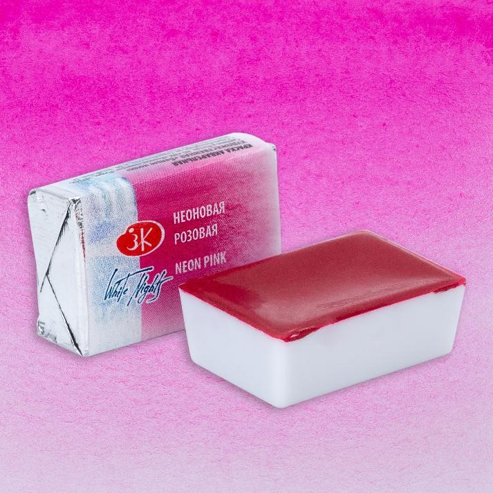 Akvarelová barva White Nights Neon pink - odstín růžová neonová 368 - objem 2.5ml - Nevskaya Palitra St. Petersburg