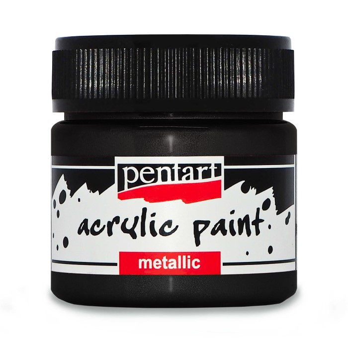 Akrylová metalická barva - grafit 50 ml. Pentart