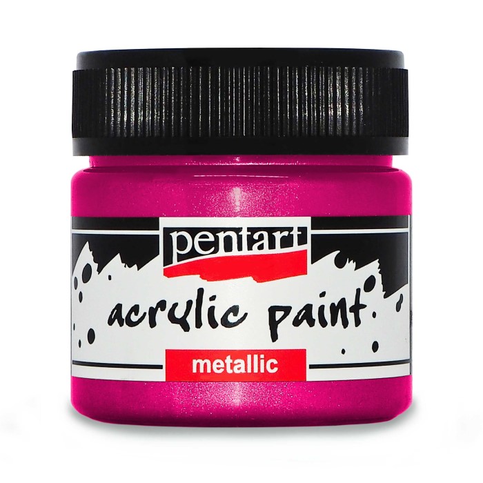 Akrylová metalická barva - magenta 50 ml. Pentart
