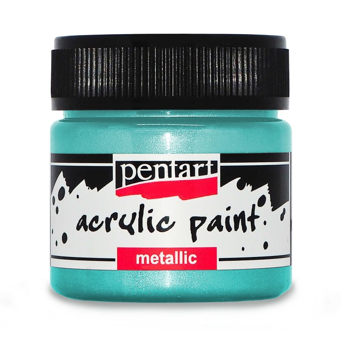 Akrylová metalická barva - tyrkysová 50 ml. Pentart