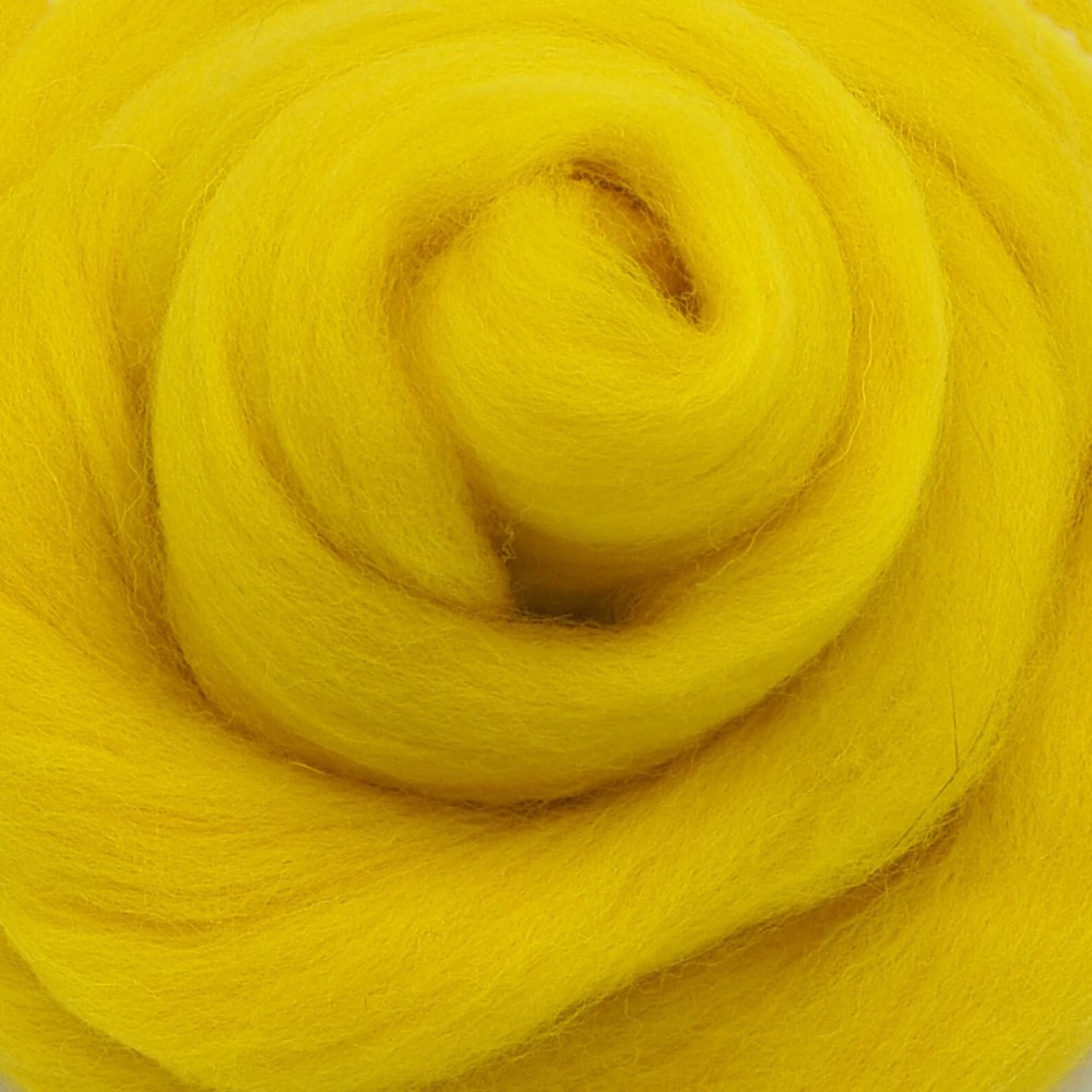 Ovčí vlna Merino česaná jemná 20 g žlutá narcisová 111