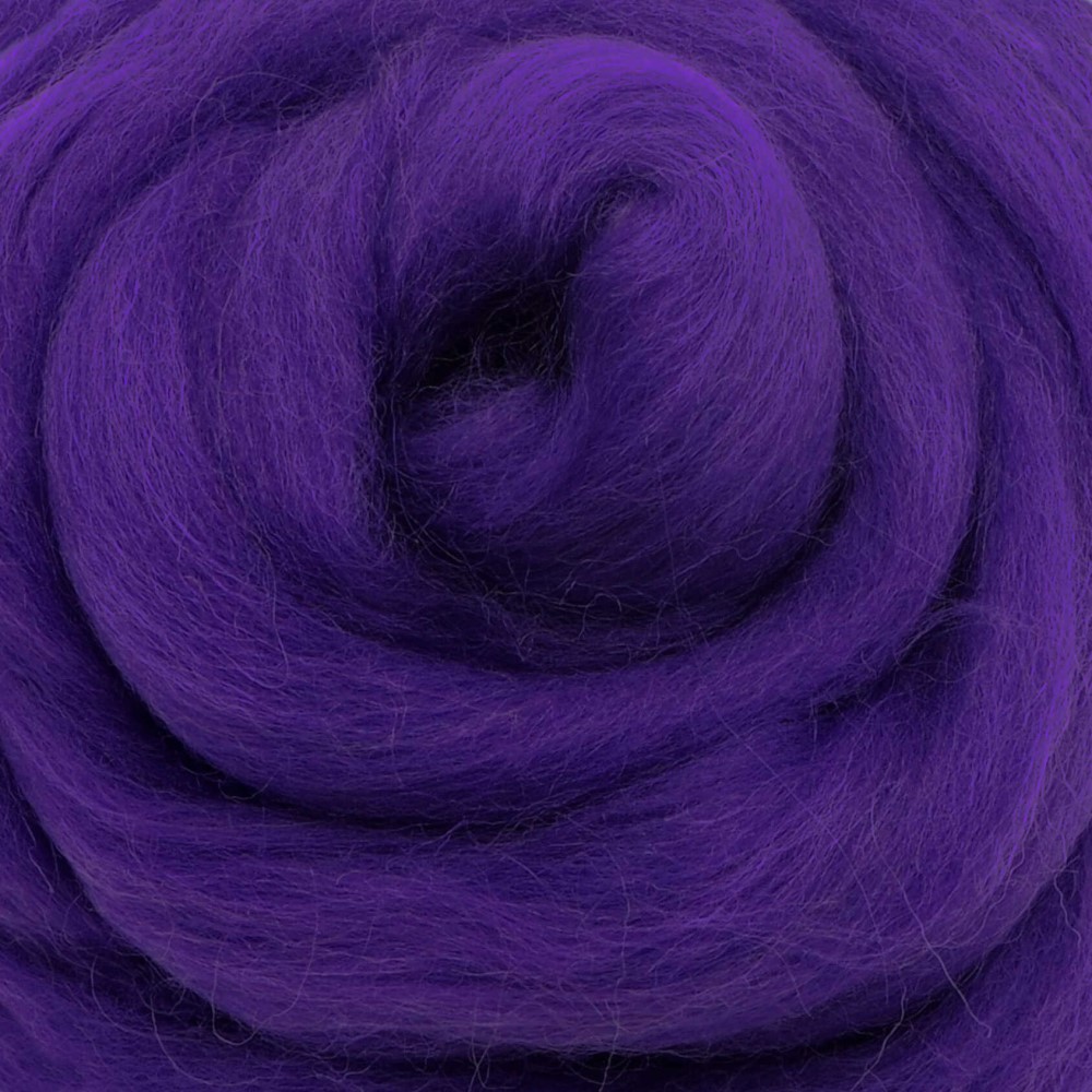 Ovčí vlna Merino česaná jemná 20 g modrá švestková 112