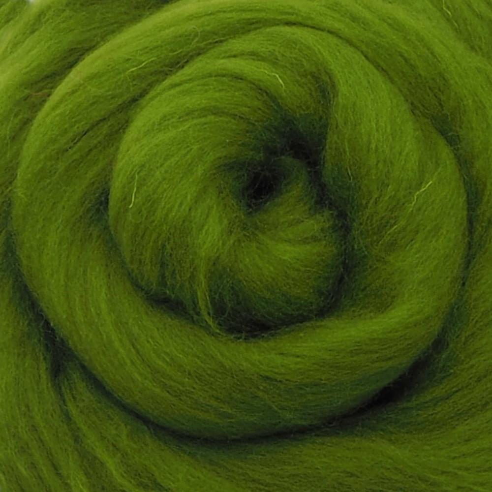 Ovčí vlna Merino česaná jemná 20 g zelená limetková 115