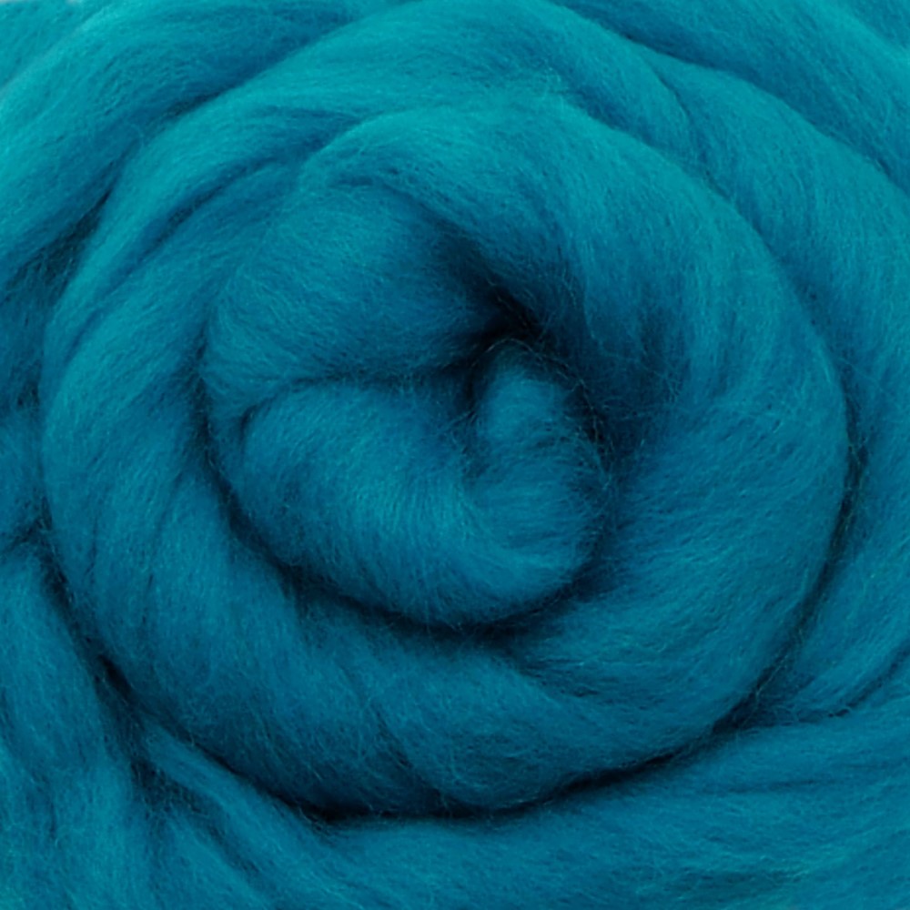 Ovčí vlna Merino česaná jemná 20 g tyrkysová střední 51