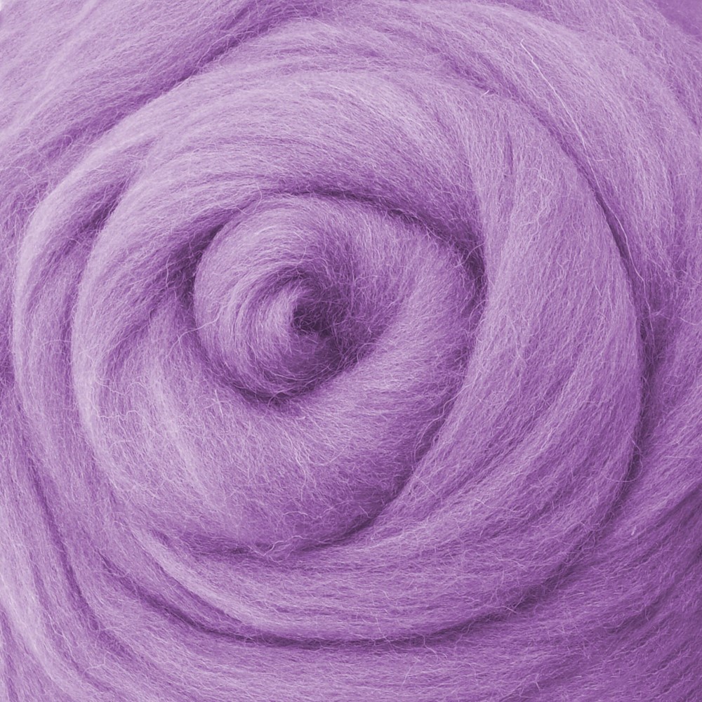 Ovčí vlna Merino česaná jemná 20 g fialová světlá 53