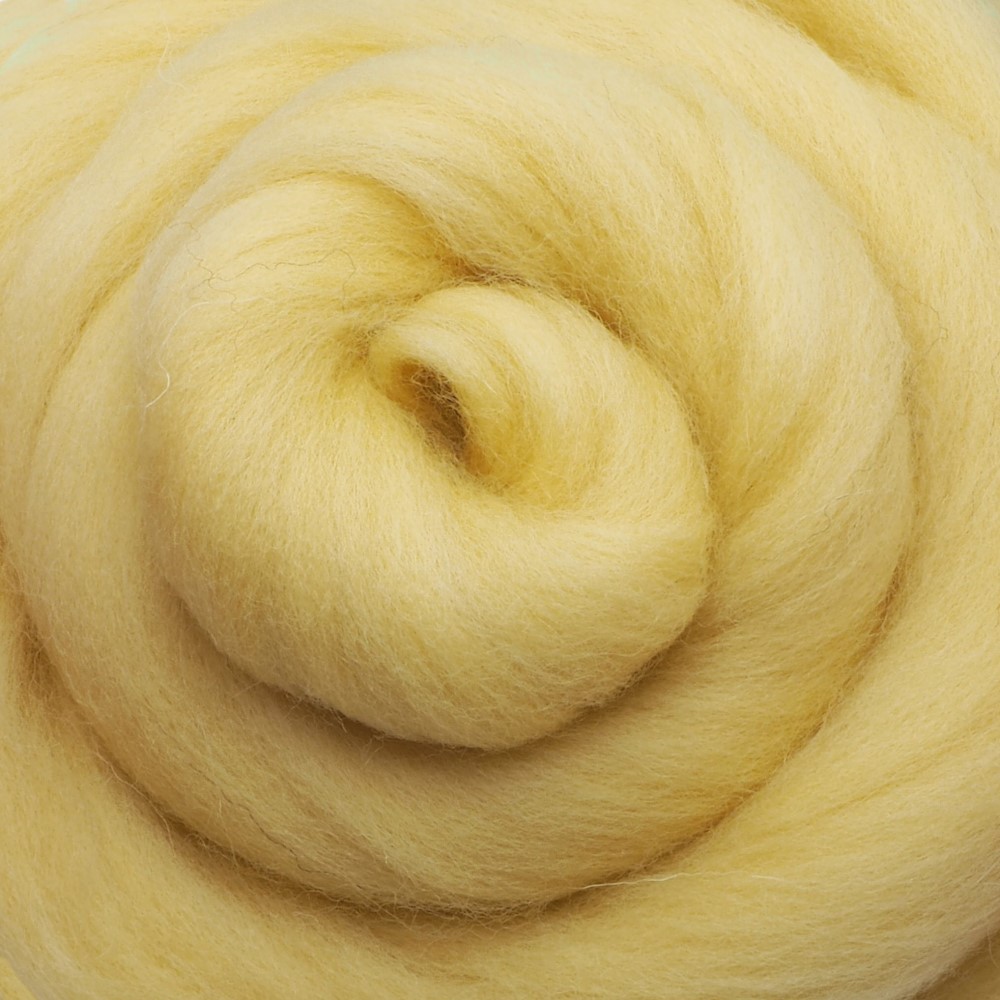 Ovčí vlna Merino česaná jemná 20 g žlutá pastelová 54
