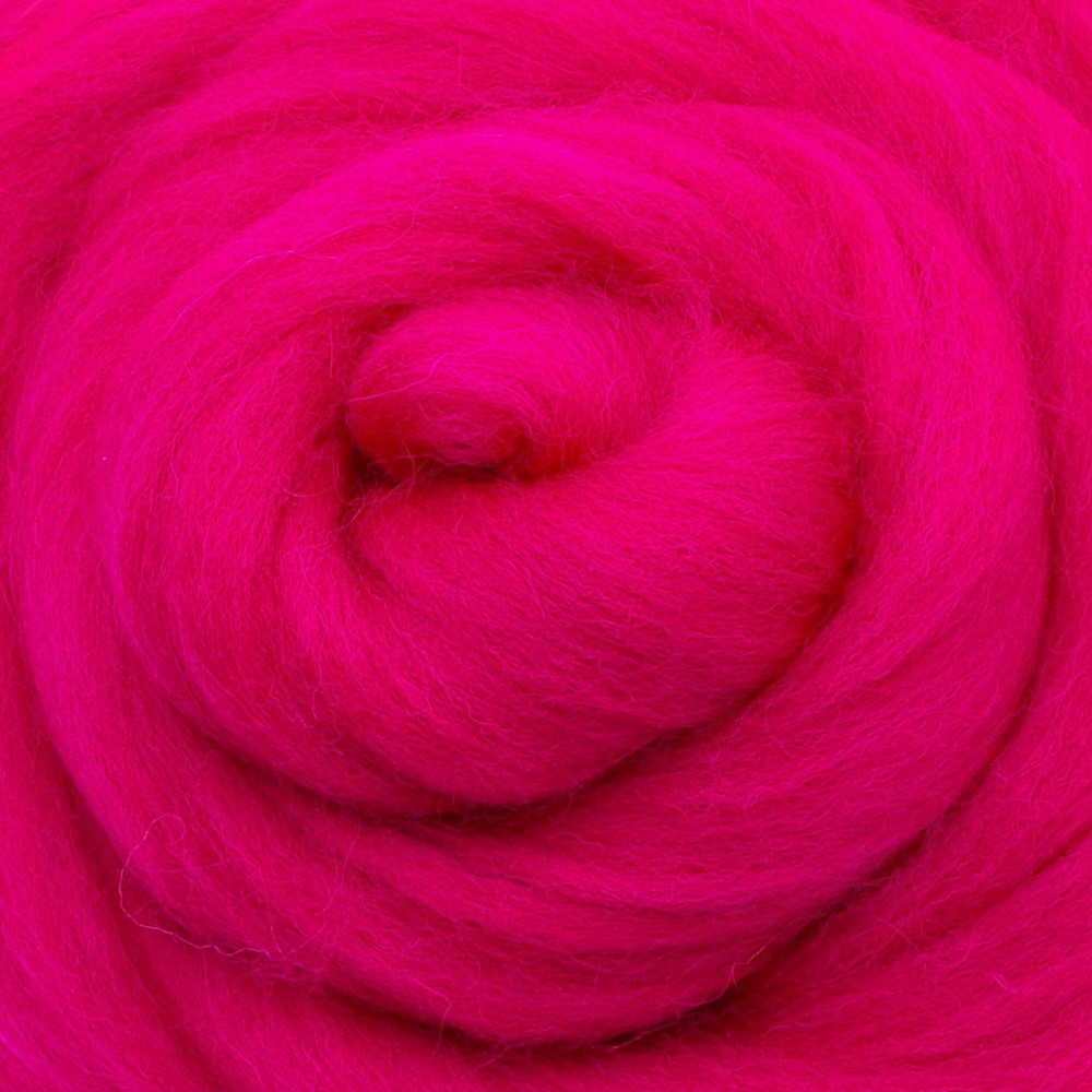 Ovčí vlna Merino česaná jemná 20 g růžová tmavá 68