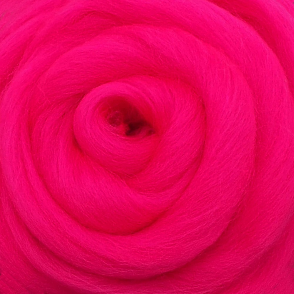 Ovčí vlna Merino česaná jemná 20 g růžová neonová 80