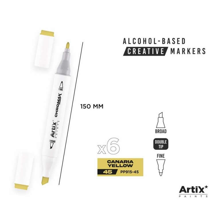 Alkoholový marker Artix Chromax Canaria Yellow 45