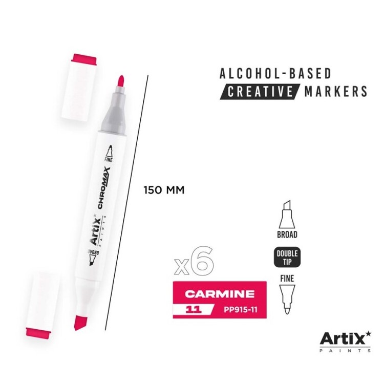 Alkoholový marker Artix Chromax Carmine 11