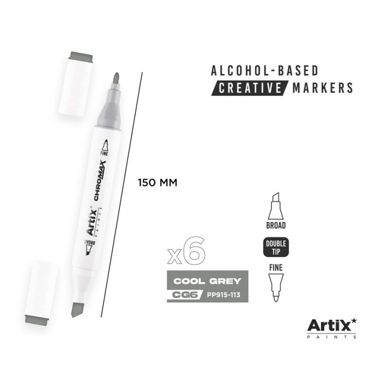 Alkoholový marker Artix Chromax Cool Grey CG6