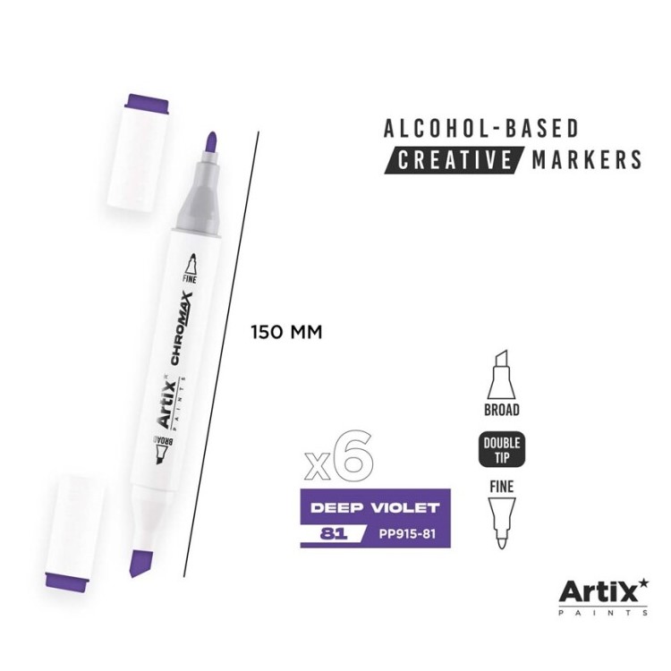 Alkoholový marker Artix Chromax Deep Violet 81