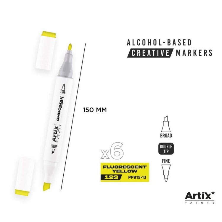 Alkoholový marker Artix Chromax Fluorescent Yellow 123
