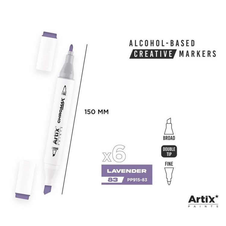 Alkoholový marker Artix Chromax Lavender 83