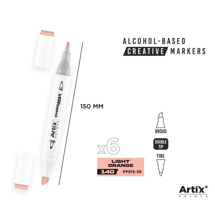 Alkoholový marker Artix Chromax Light Orange 140