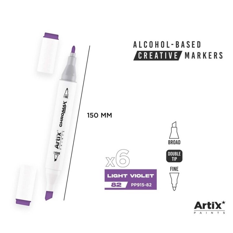 Alkoholový marker Artix Chromax Light Violet 82