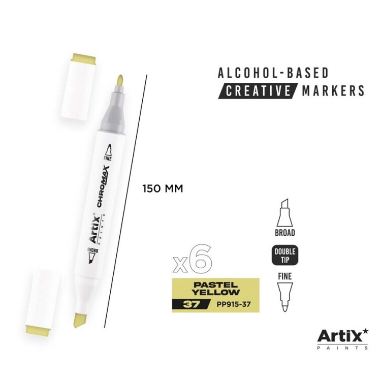 Alkoholový marker Artix Chromax Pastel Yellow 37