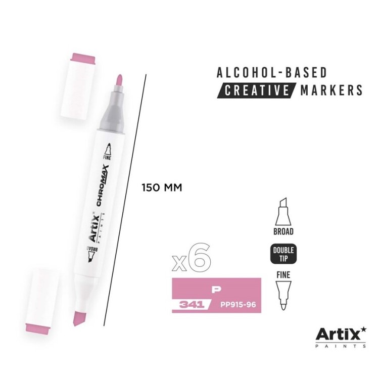 Alkoholový marker Artix Chromax Pink 341