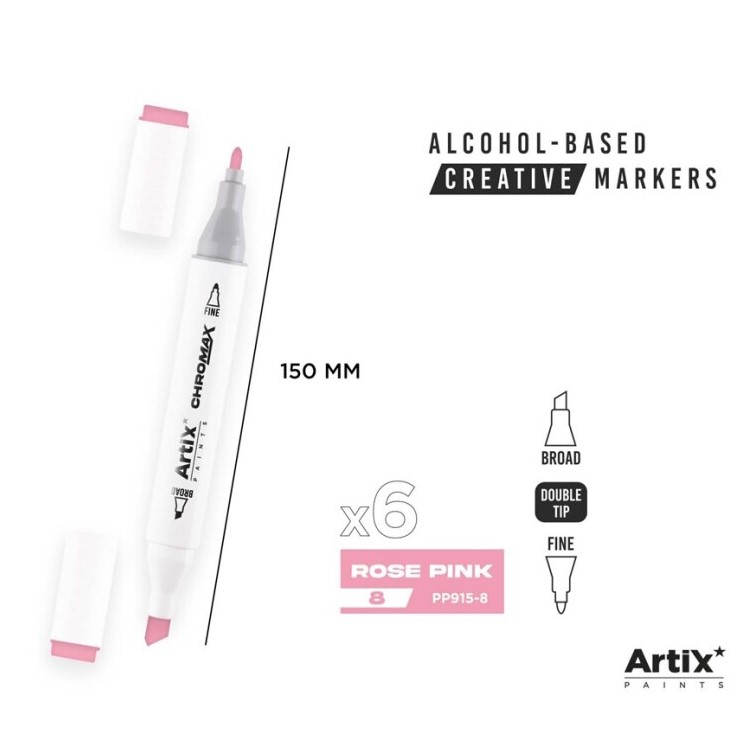 Alkoholový marker Artix Chromax Rose Pink 8