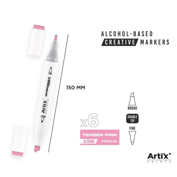 Alkoholový marker Artix Chromax Tander Pink 198