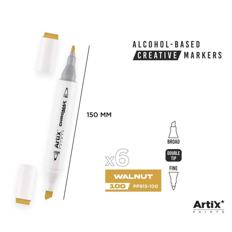 Alkoholový marker Artix Chromax Walnut 100