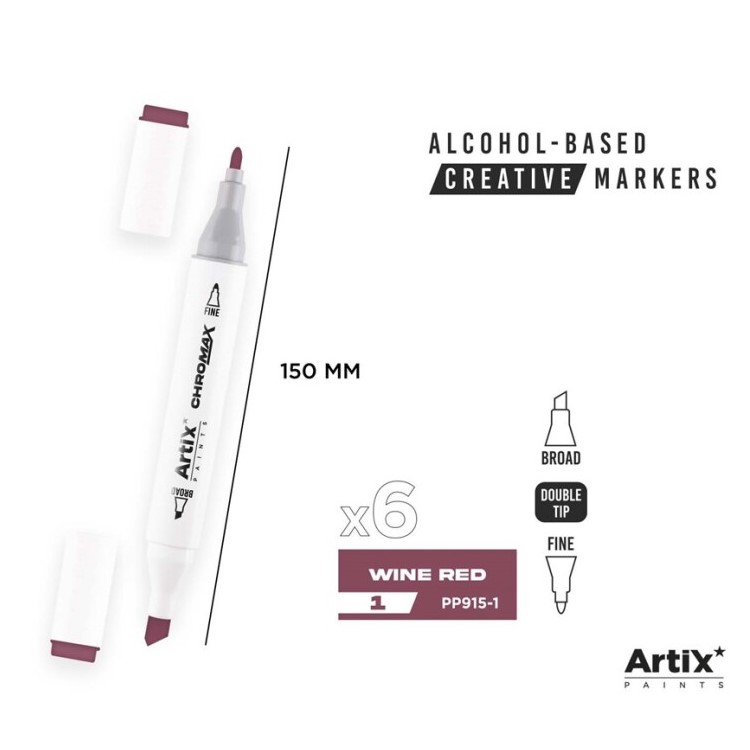Alkoholový marker Artix Chromax Wine Red 1