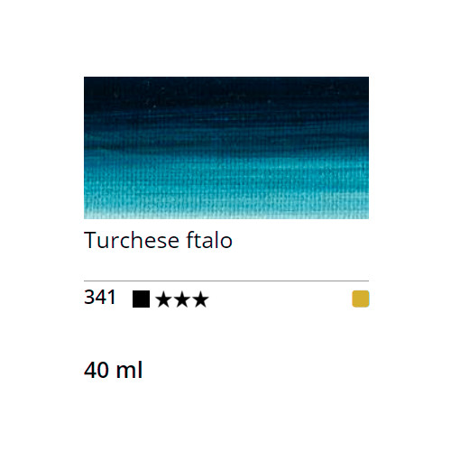 Sennelier Olej Rive Gauche 40 ml 341 Phtalo Turquoise - Image 2