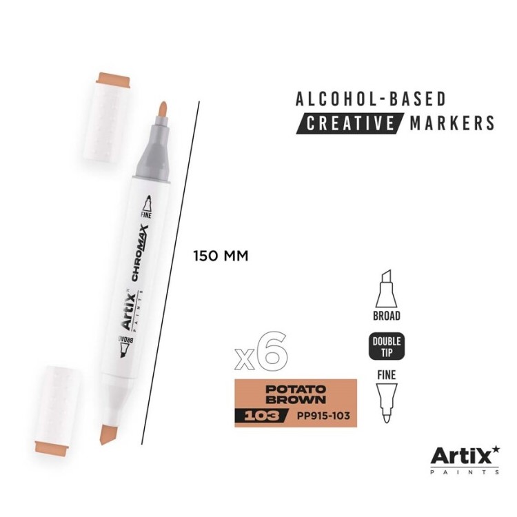 Alkoholový marker Artix Chromax Potato Brovn 103