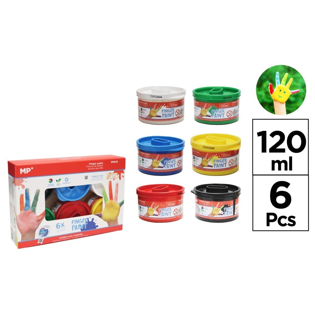 Prstové barvy 6 x 120ml Mp