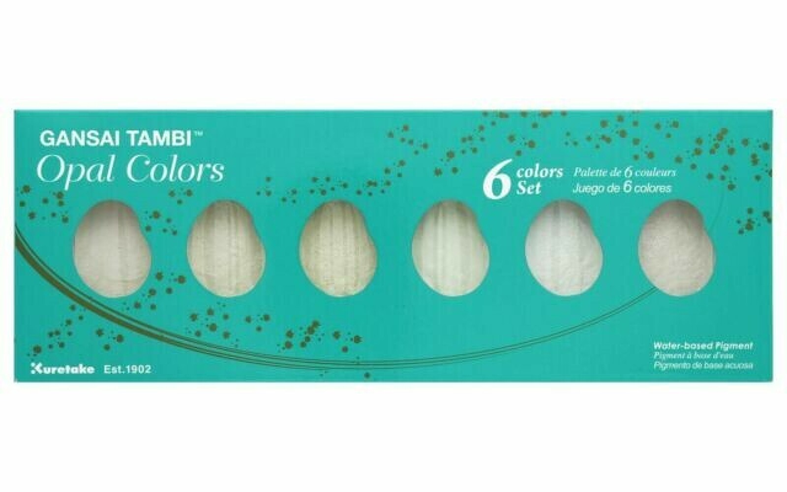 Akvarelové barvy Opal Colors Gansai Tambi 6 color set Kuretake opálové odstíny