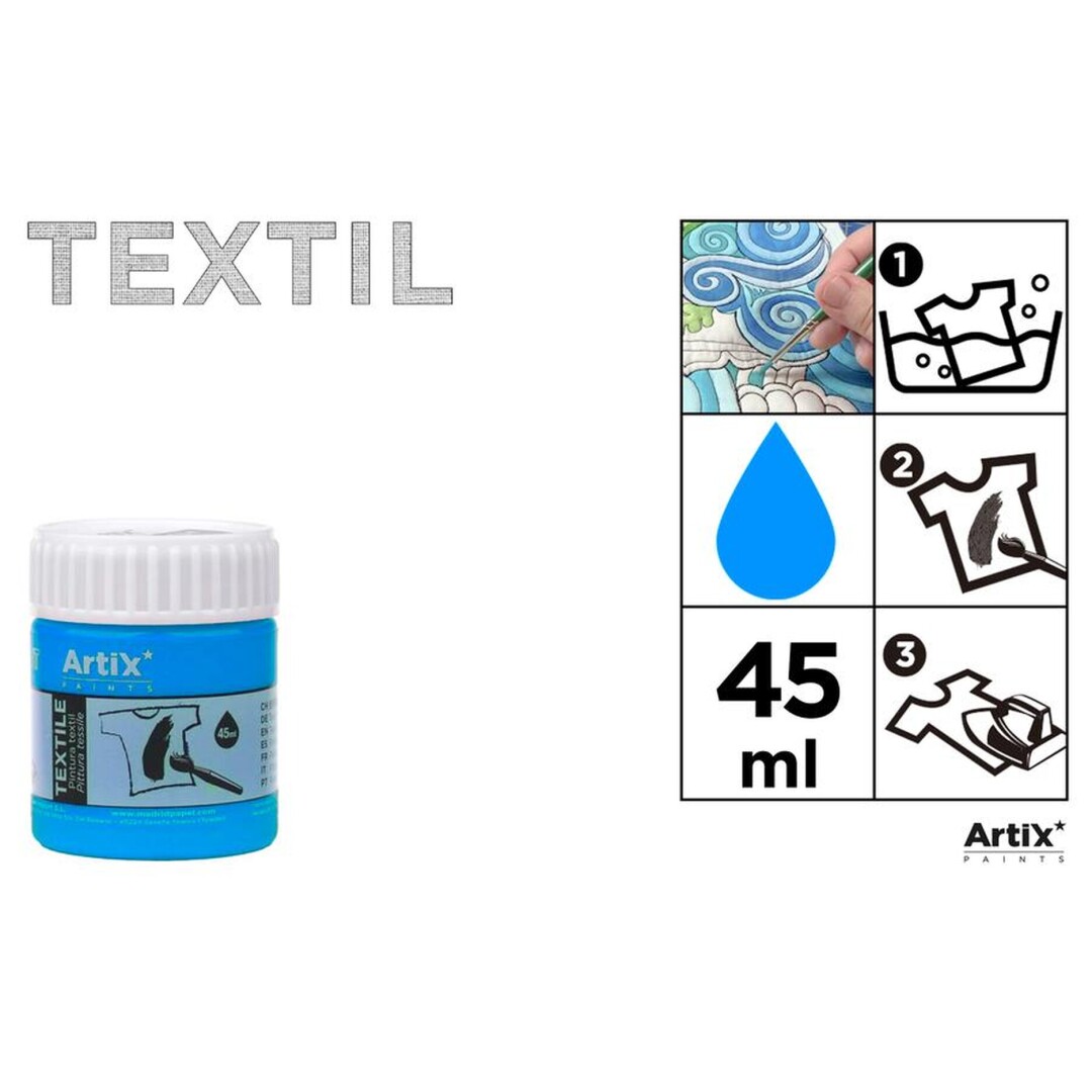 KOBALT BLUE 45 ml -TEXTILNÍ BARVA - kobaltová modrá